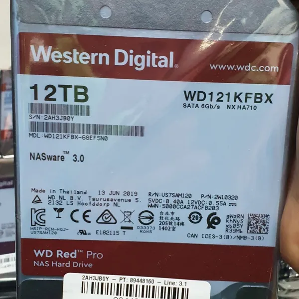 Ổ cứng HDD WD Red Pro 12TB 3.5 inch SATA iii WD121KFBX