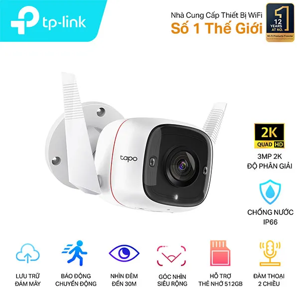 Camera IP Wifi TP-Link Tapo C310 3MP An Ninh Ngoài Trời