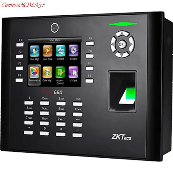 Máy chấm công vân tay và thẻ ZKTeco Iclock 680
