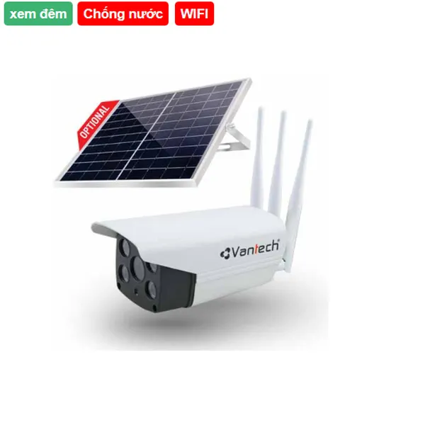 Camera AI Solar Wifi 5MP kết nối mạng 4G Vantech AI-V2034D