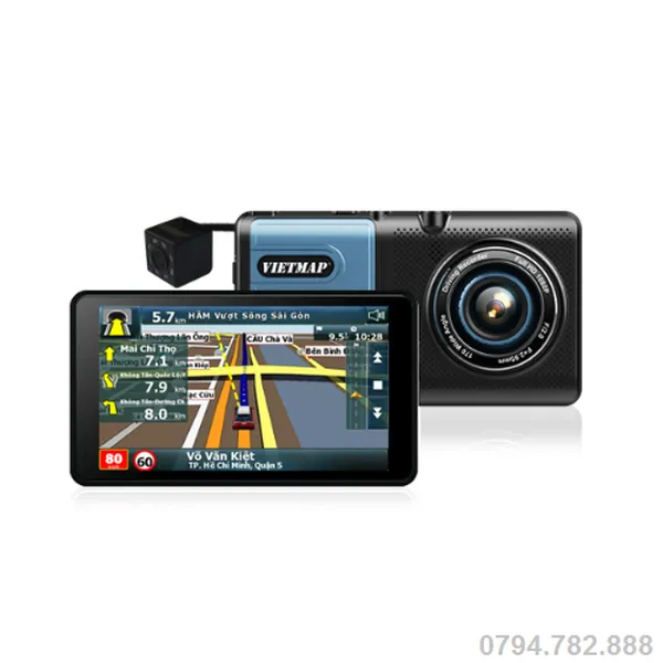 Camera hành trình Vietmap A50 vừa dẫn đường vừa ghi hình 2 kênh HD 1080P