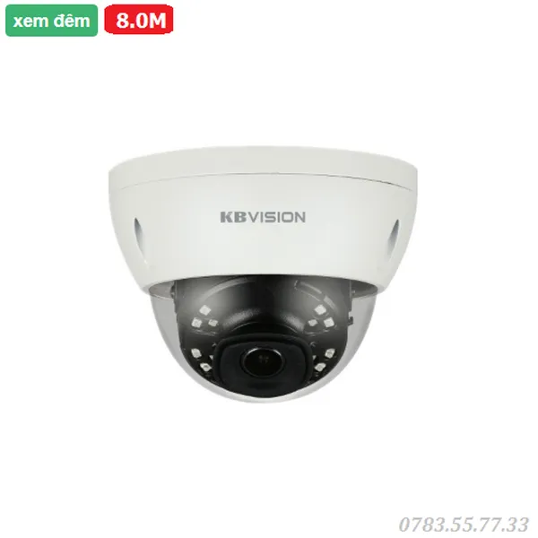 Camera IP Dome hồng ngoại 8.0 Megapixel KBVISION KX-D8002iN