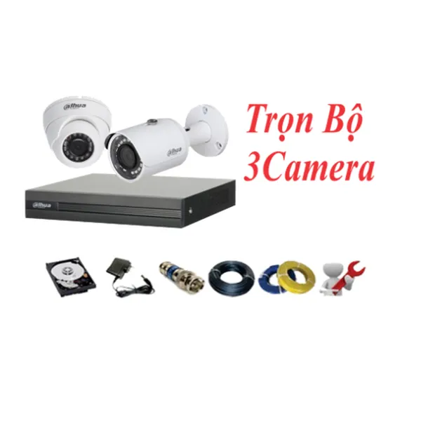 Trọn Bộ 03 Camera Dahua 2.0MP