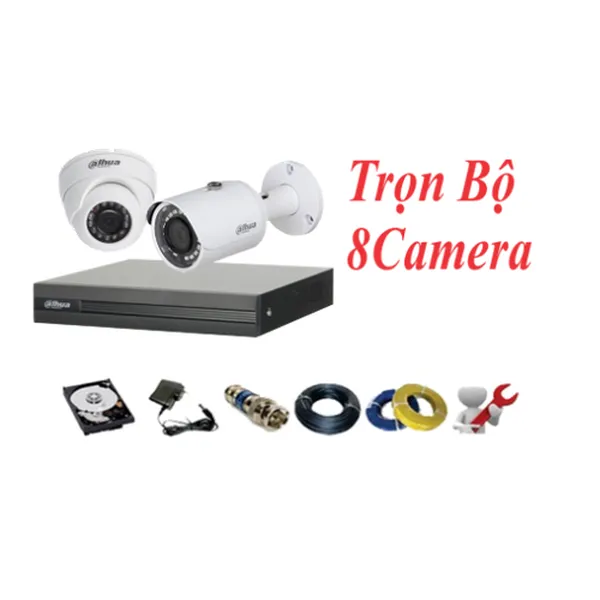 Trọn Bộ 08 Camera Dahua 2.0MP