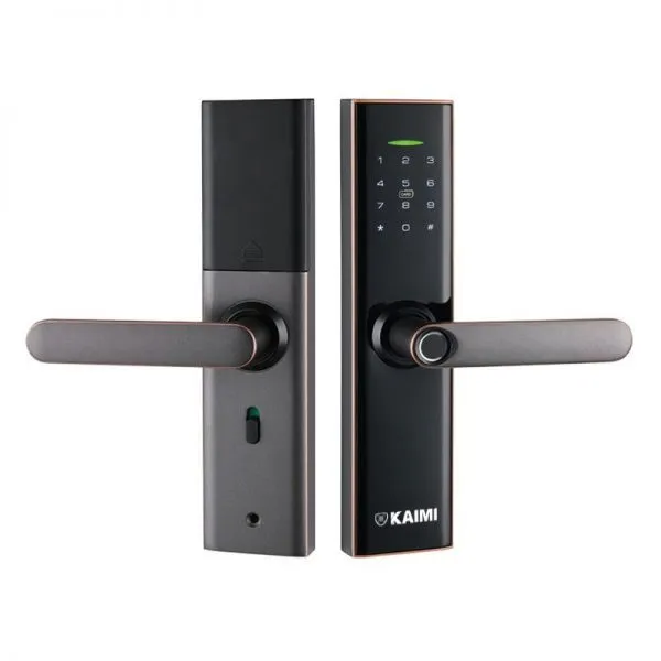 Khóa Cửa Vân Tay Kaimi S12 - Viền Đồng