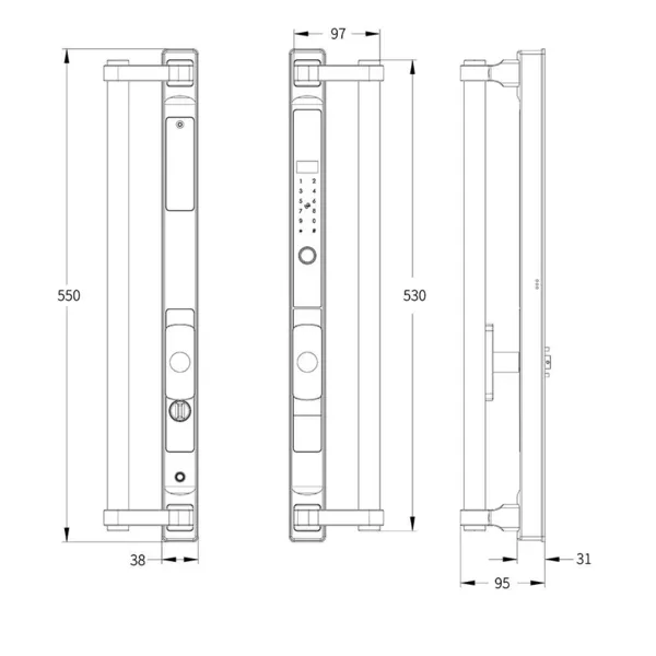 Khóa Cửa Nhôm Thông Minh Kapler KL-210FW