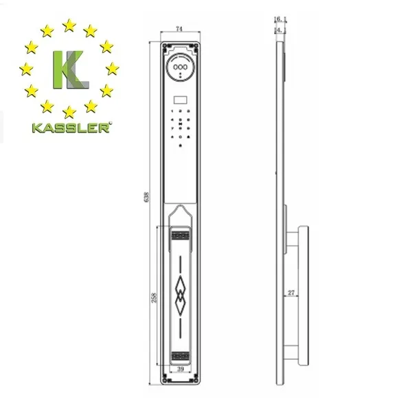 Khóa Cửa Thông Minh Kassler KL-968 CNC