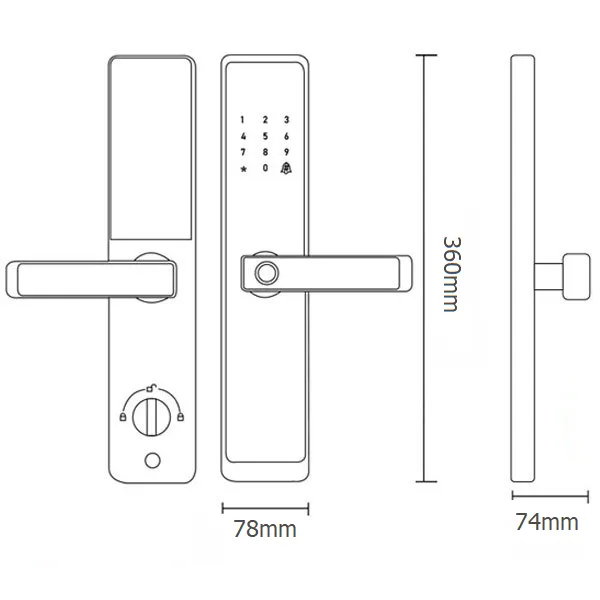 Khóa Cửa Vân Tay Kapler KL-111BL
