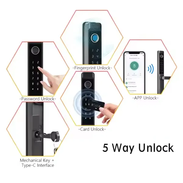 Khóa Vân Tay Cửa Nhôm Kapler KL-210BL