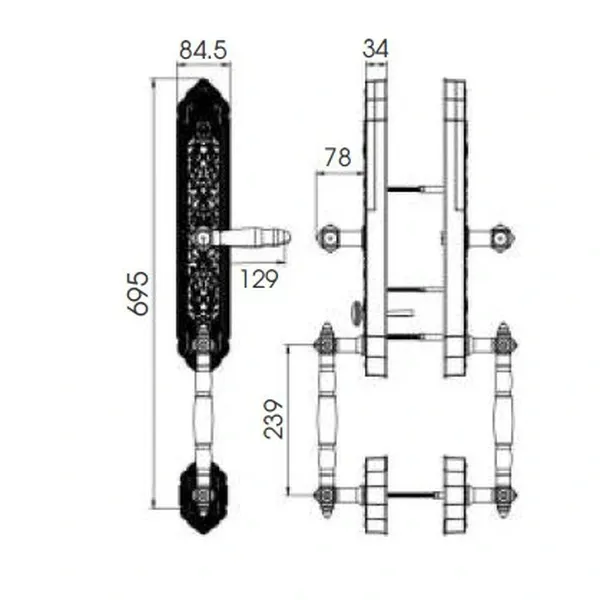 Khóa Cửa Đại Sảnh Kassler KL-939