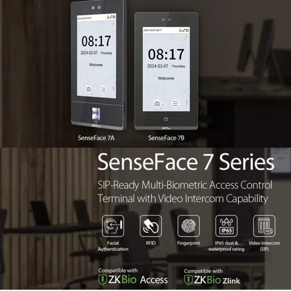 Máy chấm công khuôn mặt Zkteco SenseFace 7A