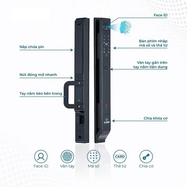 Khoá Nhận Diện Khuôn Mặt Kaimi NF02 FaceID