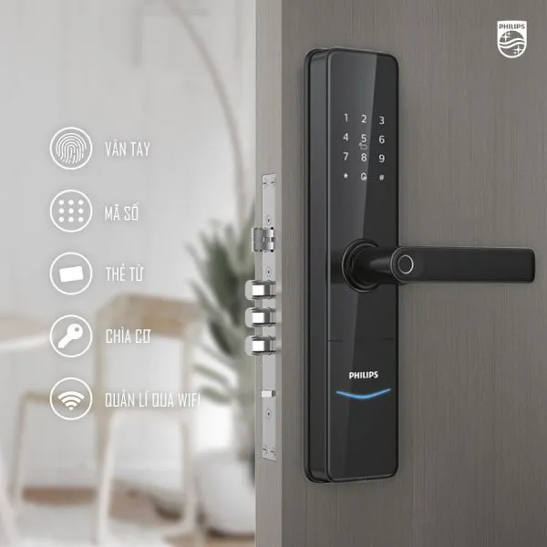 Khóa cửa vân tay Philips DDL603E-5HWS