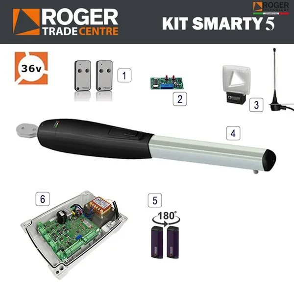 Motor Cổng Tay Đòn Roger Smarty5 36V 600kg