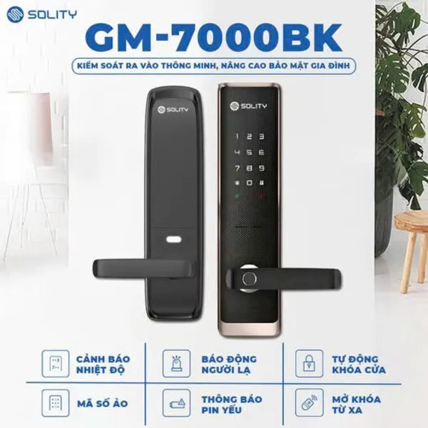 Khoá Cửa Vân Tay Solity GM-7000BK