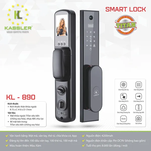 Khóa cửa vân tay Kassler KL-890