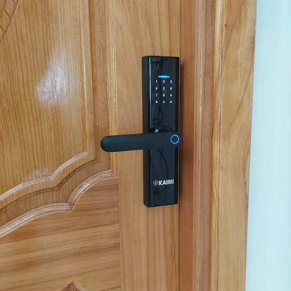 Khóa Cửa Vân Tay Kaimi S12 - Viền Đồng
