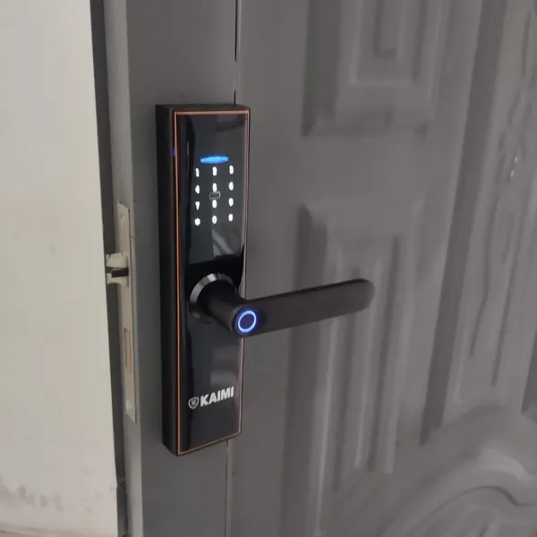 Khóa Cửa Vân Tay Kaimi S12 - Viền Đồng