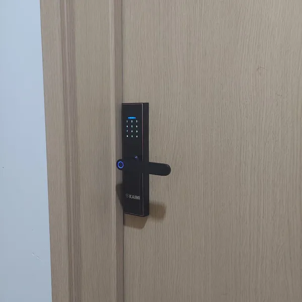 Khóa Cửa Vân Tay Kaimi S12 - Viền Đồng