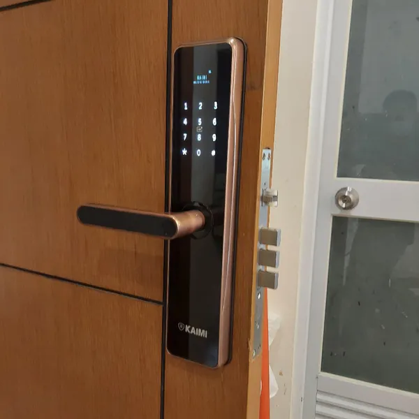 Khóa Cửa Vân Tay Kaimi BTM101 - Viền Đồng