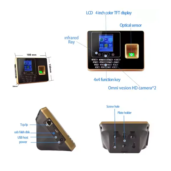 Máy Chấm Công Khuôn Mặt Zkteco F30S
