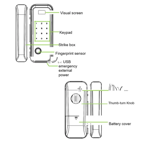 Khóa Vân Tay Cửa Kính Zkteco GL300