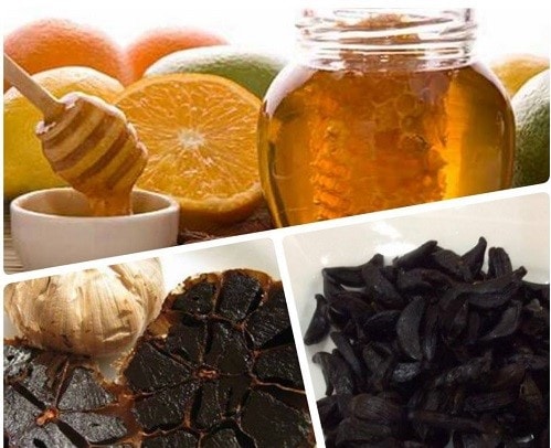 Tỏi đen ngâm mật ong Tỏi đen ngâm mật ong