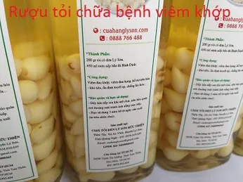 Rượu tỏi hỗ trợ trong điều trị các bệnh về khớp