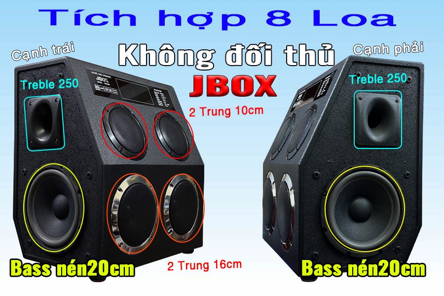 Loa karaoke xách tay công suất lớn Jbox W1000