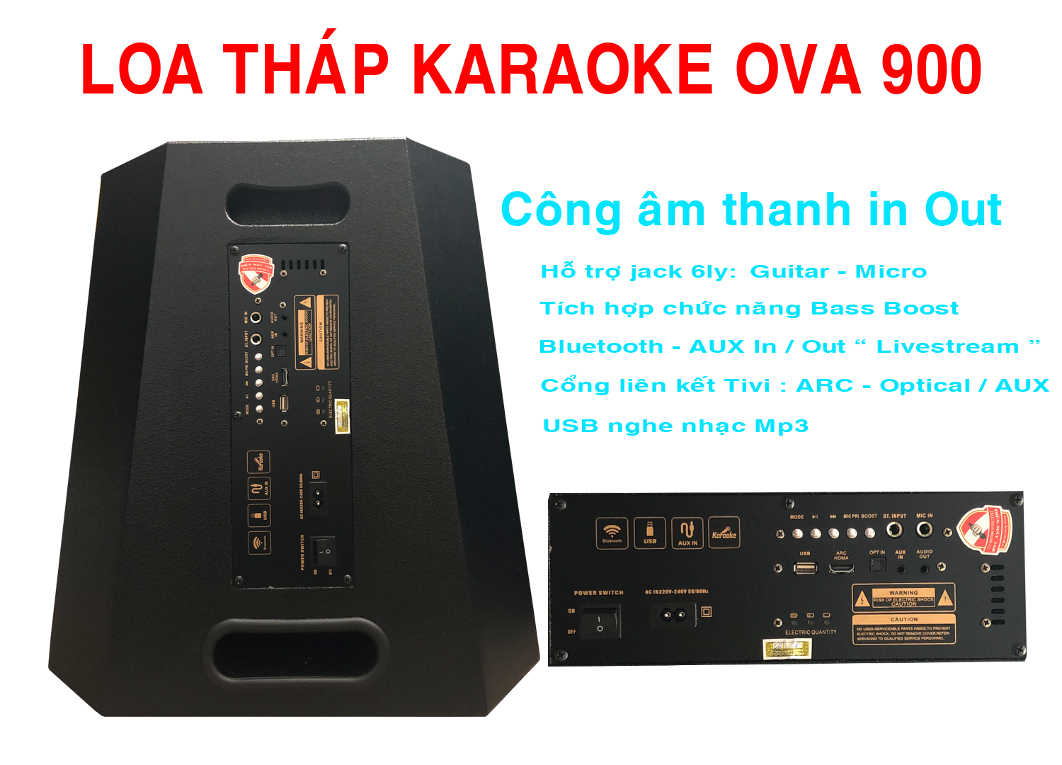 Loa tháp karaoke OVA 900 hát hay năm 2023