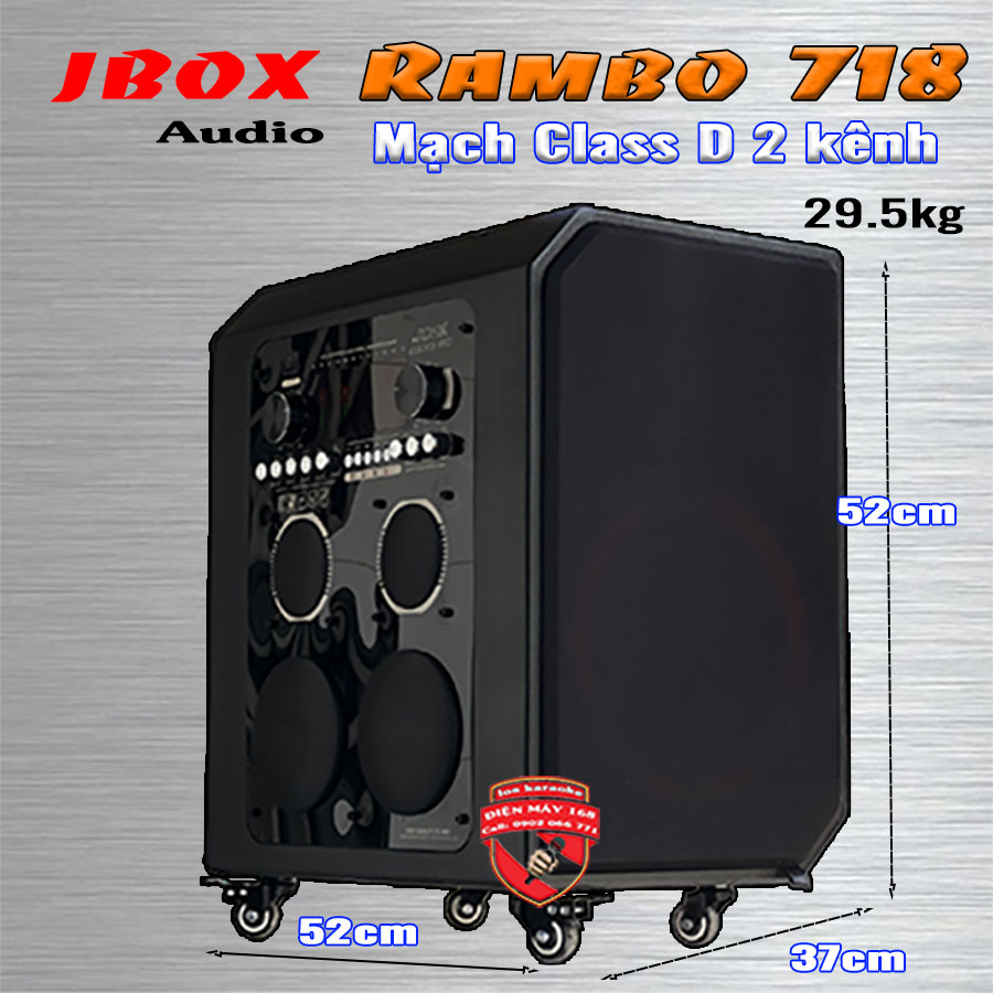 Loa Karaoke Nhỏ Gọn Công Suất Lớn Jbox Rambo 718 Chính Hãng