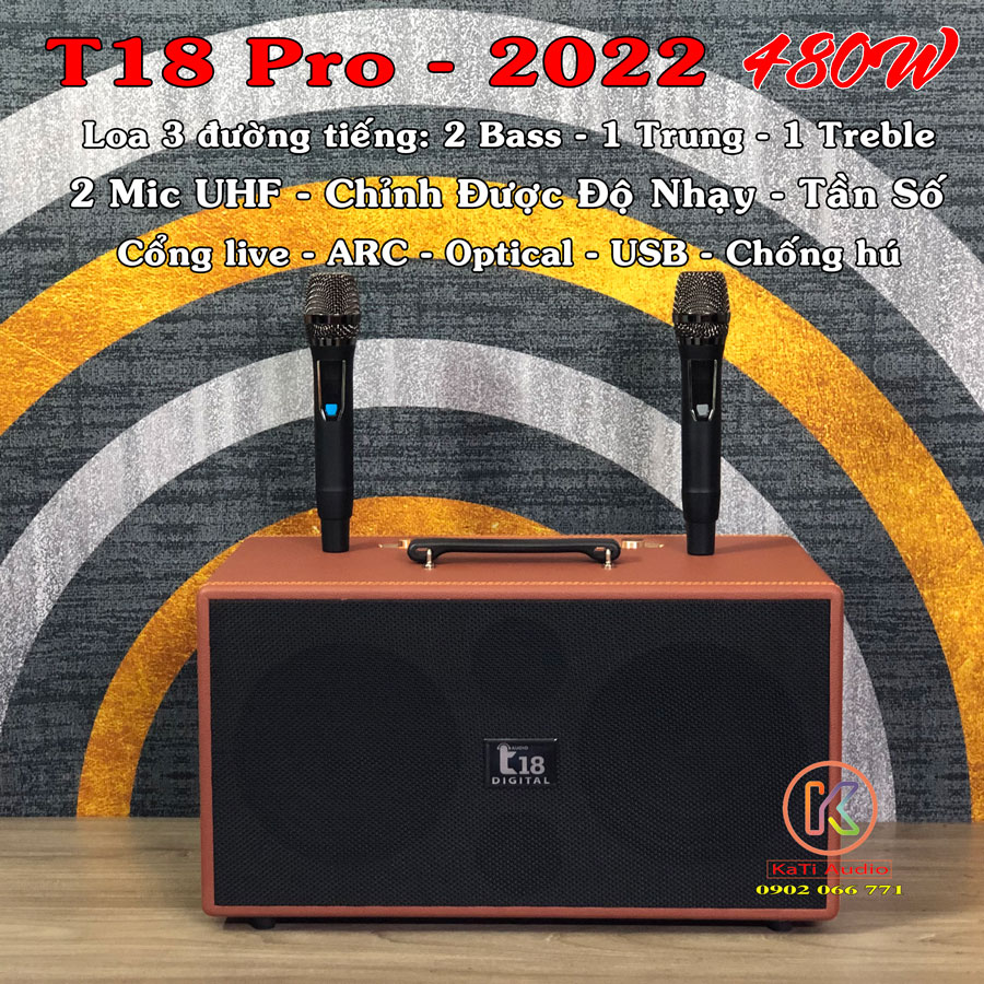 Loa karaoke công suất lớn T18 Pro hát hay năm 2022