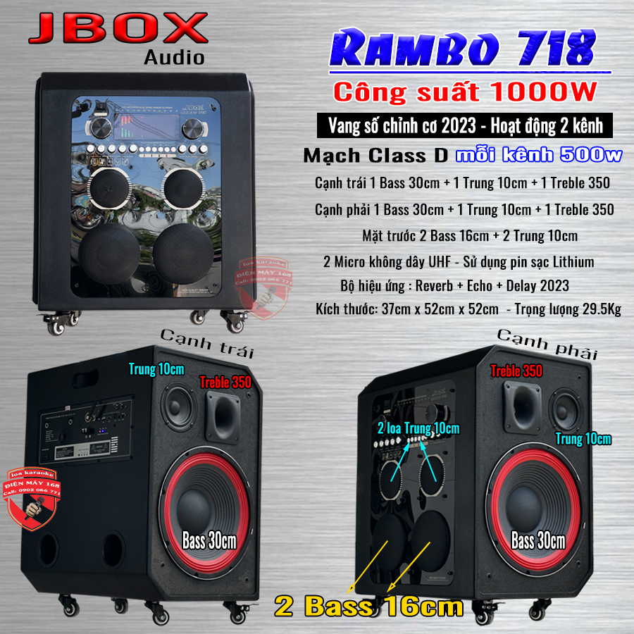 Giới thiệu tổng quan về loa kéo Rambo 718