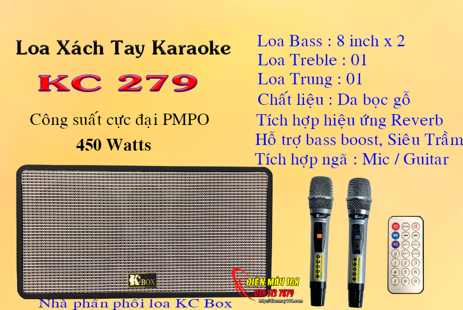 Loa xách tay karaoke KC Box kc279 Giá bao nhiêu? Kati Audio