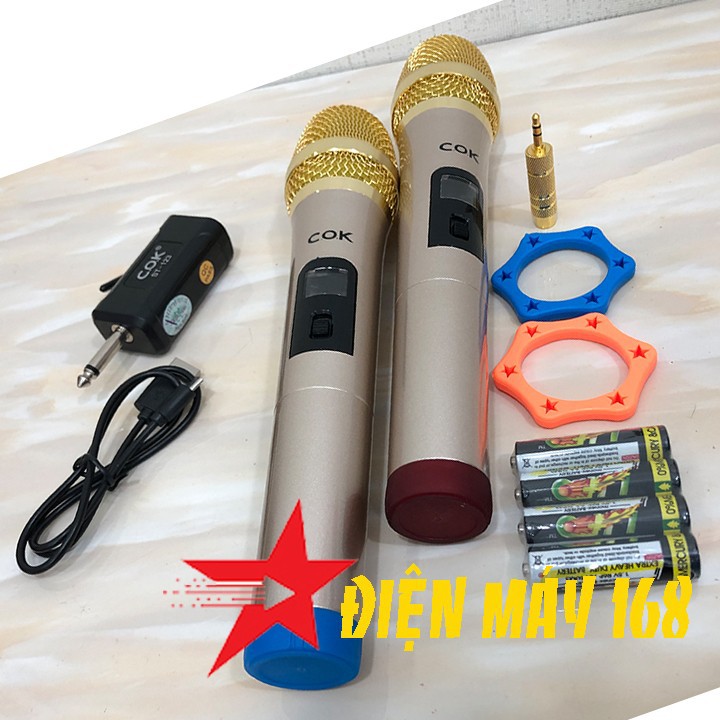 Micro Không dây đa năng hát hay COK 123 cho loa kẹo kéo Giá chỉ có : 690k