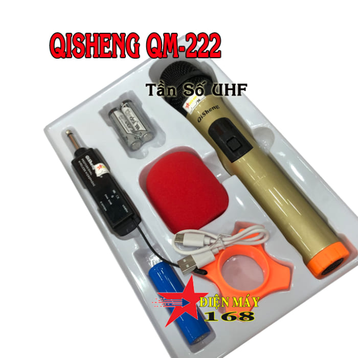 Micro Không dây đa năng hát hay Qisheng 222 cho loa kẹo kéo Giá chỉ có : 429k