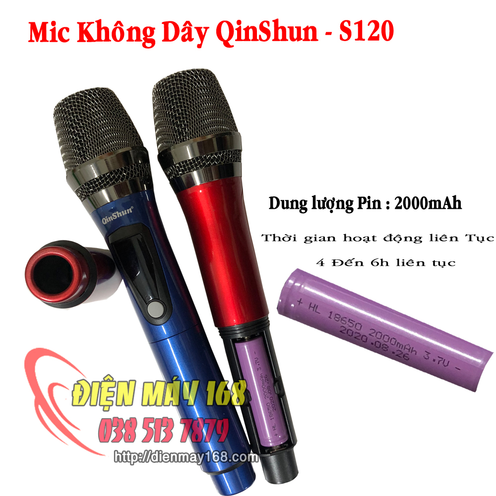 Micro Không dây đa năng hát hay QinShun S120 cho loa kẹo kéo Giá chỉ có : 1.190k