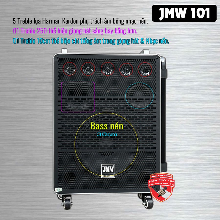 Loa hát karaoke màn hình cảm ứng 16inch JMW 101