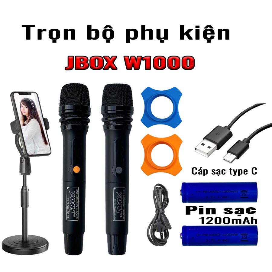 Loa karaoke xách tay công suất lớn Jbox W1000