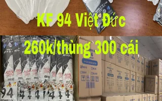 Khẩu Trang K94 Việt Đức Xịn Mịn (thùng/300 cái), trắng và xám