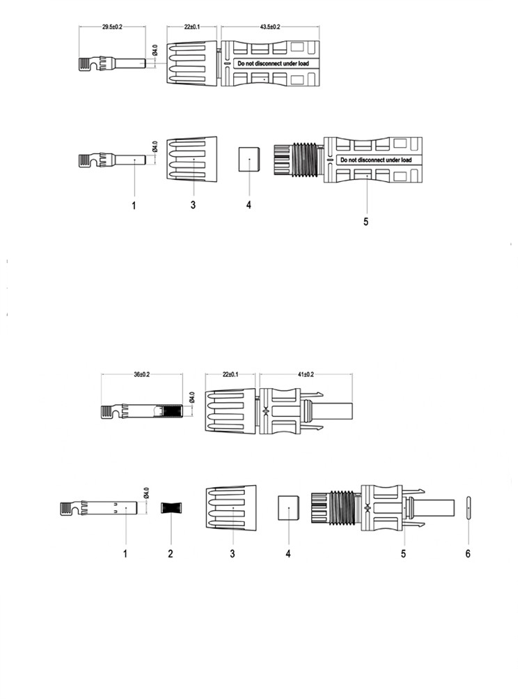 Đầu nối MC4 1500V DC Đầu nối MC4 1500V DC