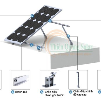 Khung giá đỡ tạo độ nghiêng cho tấm pin năng lượng mặt trời