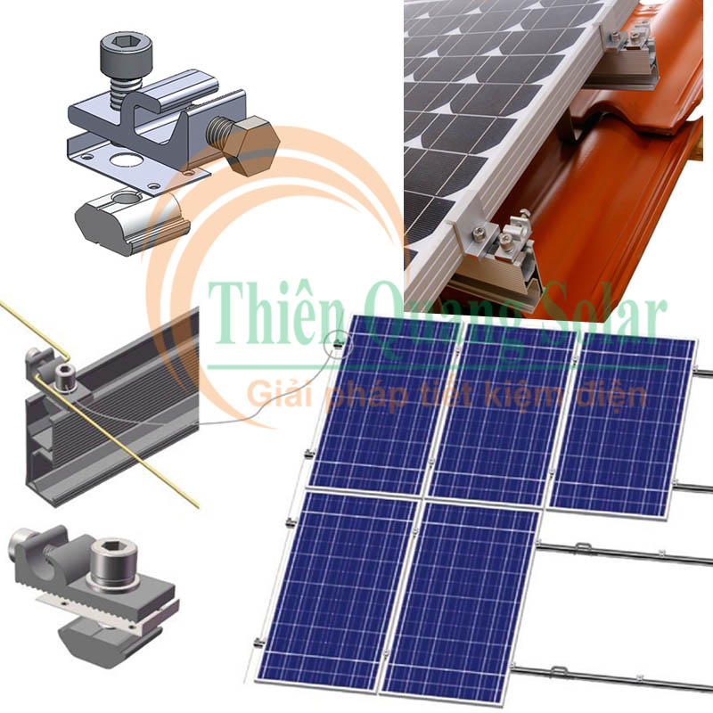 Tiêp địa khung nhôm pin năng lượng mặt trời Tiêp địa khung nhôm pin năng lượng mặt trời