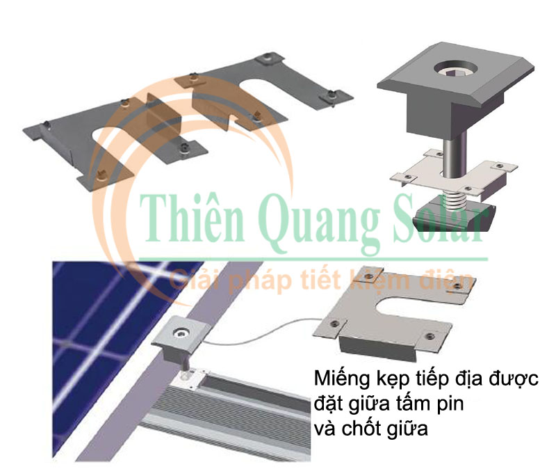 Tiêp địa khung nhôm pin năng lượng mặt trời Tiêp địa khung nhôm pin năng lượng mặt trời