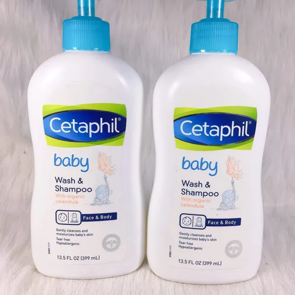 ?Sữa tắm dưỡng ẩm cho bé Cetaphil Baby Wash Shampoo with organic calendula  (1)