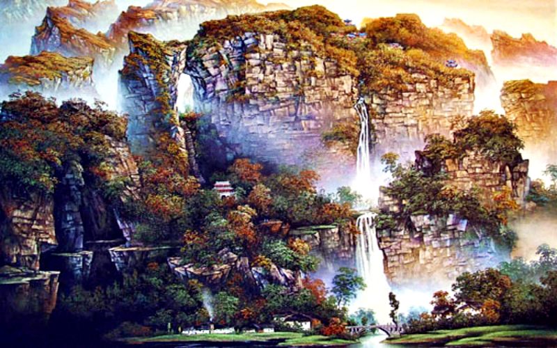 Tranh dính Thổ Gia-một sản phẩm thường được mua về làm quà trong tour du lịch Phượng Hoàng Cổ Trấn-Trương Gia Giới Tranh dính Thổ Gia-một sản phẩm thường được mua về làm quà trong tour du lịch Phượng Hoàng Cổ Trấn-Trương Gia Giới