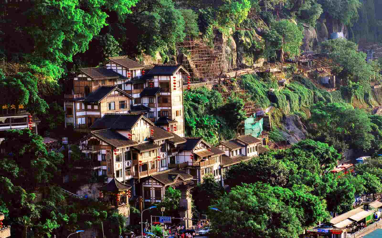 Một phần của Hồng Nhai động – du lịch Trùng Khánh Một phần của Hồng Nhai động – du lịch Trùng Khánh