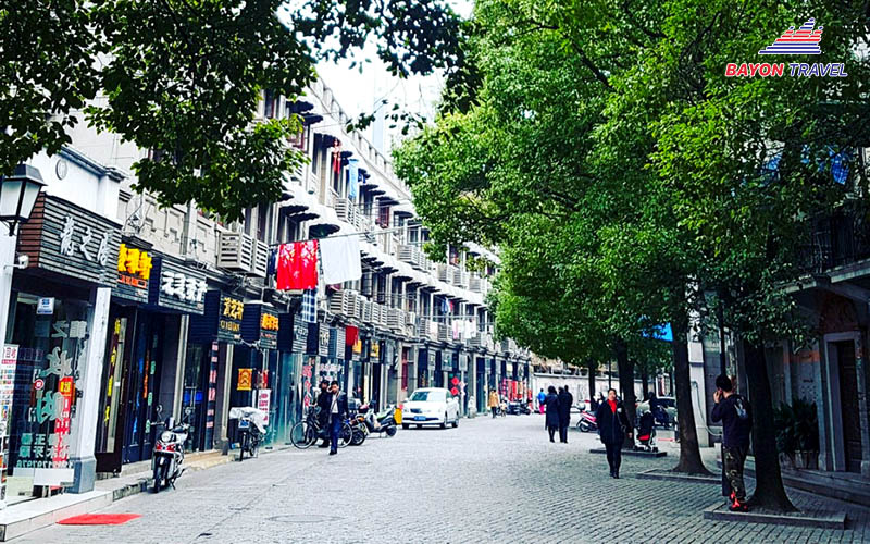 Một góc phố du lịch cổ kính ở Thượng Hải vào mùa đông Một góc phố du lịch cổ kính ở Thượng Hải vào mùa đông