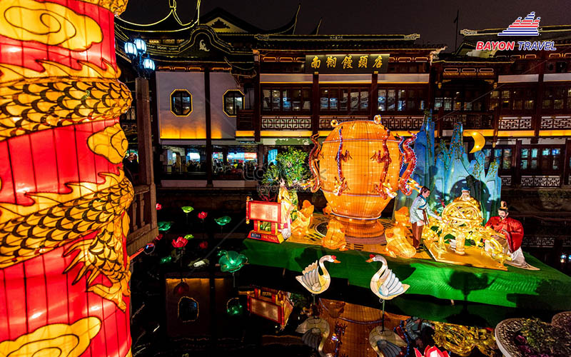  Lễ hội đèn lồng Yu Garden mùa thu ở Thượng Hải rất thu hút giới du lịch