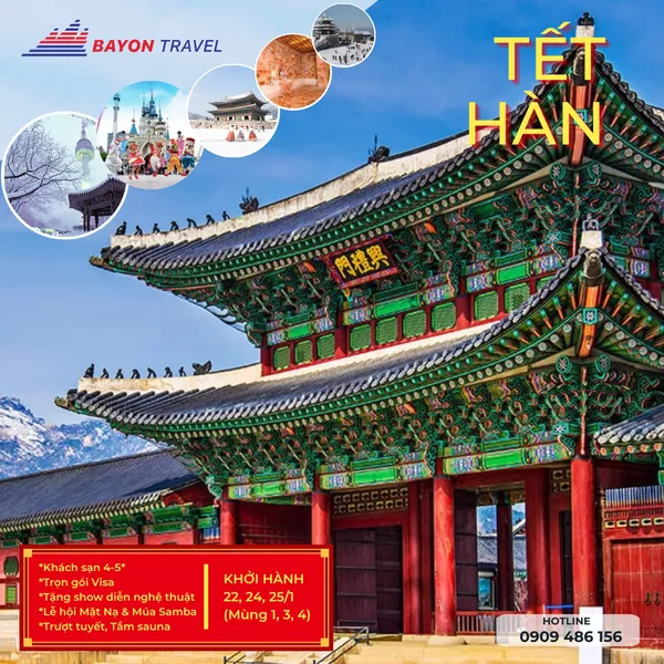 [TẾT ÂM LỊCH 2023] Tour Hàn Quốc: SEOUL – CÔNG VIÊN LOTTE WORLD – TẮM SAUNA – TRƯỢT TUYẾT KH: 25/01 (TỐI MÙNG 4 TẾT)